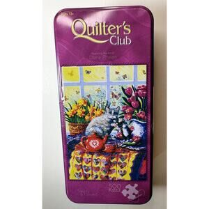 Quilter's Club 500-Piece Puzzle: Hearts & Flowers by Diane Phalen -vn